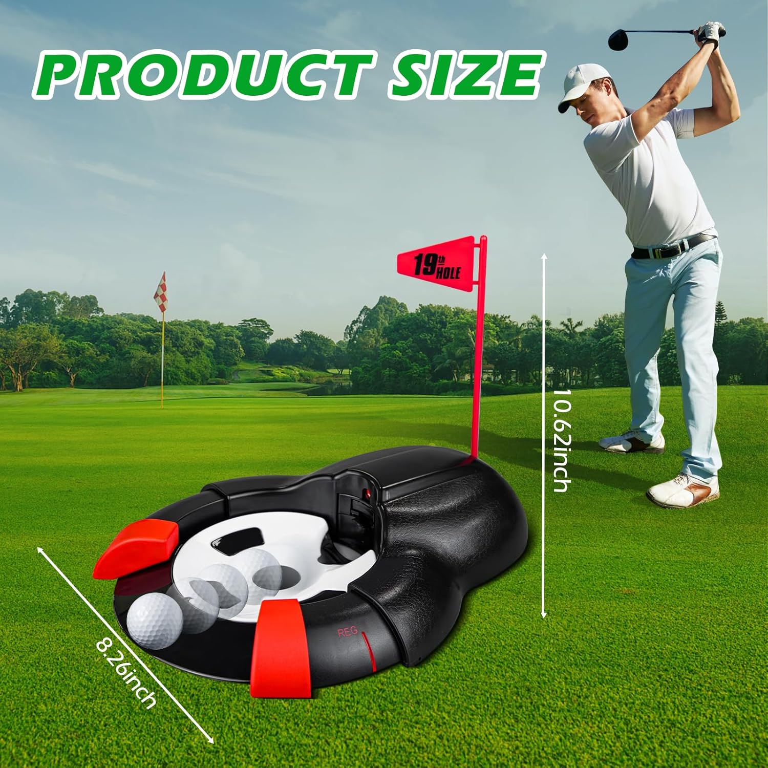 Hyper-Auto-Return Putting Cup – Mirror-Aligned Golf Trainer - Hyper living