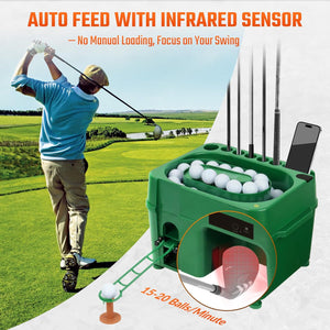 Automatic Golf Ball Dispenser with Infrared Sensor for Driving Range & Indoor Simulators - Hyper living