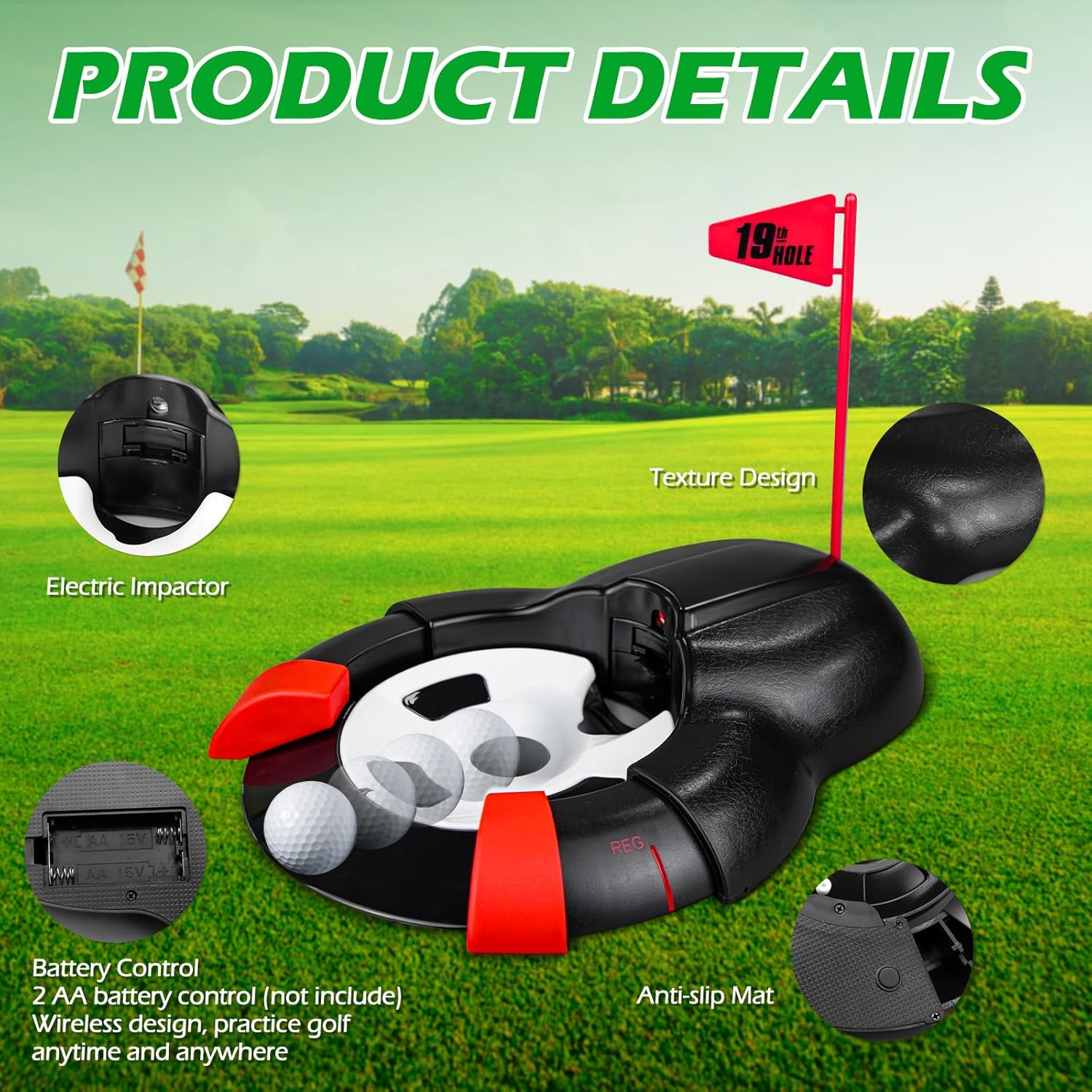 Hyper-Auto-Return Putting Cup – Mirror-Aligned Golf Trainer - Hyper living