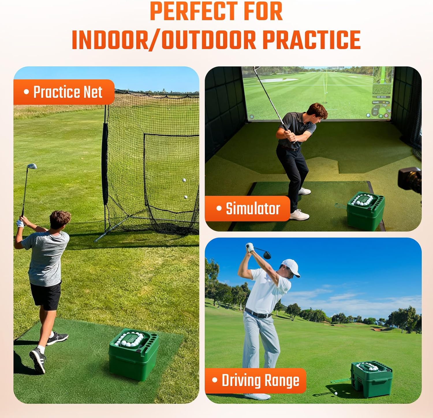 Automatic Golf Ball Dispenser with Infrared Sensor for Driving Range & Indoor Simulators - Hyper living