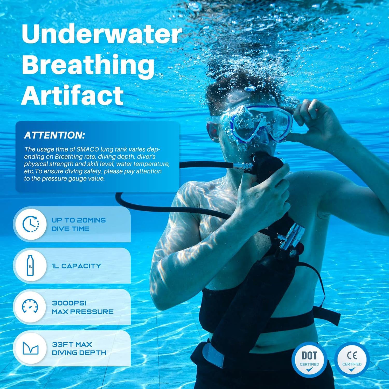 Hyper S400 1L Mini Scuba Tank - Hyper living