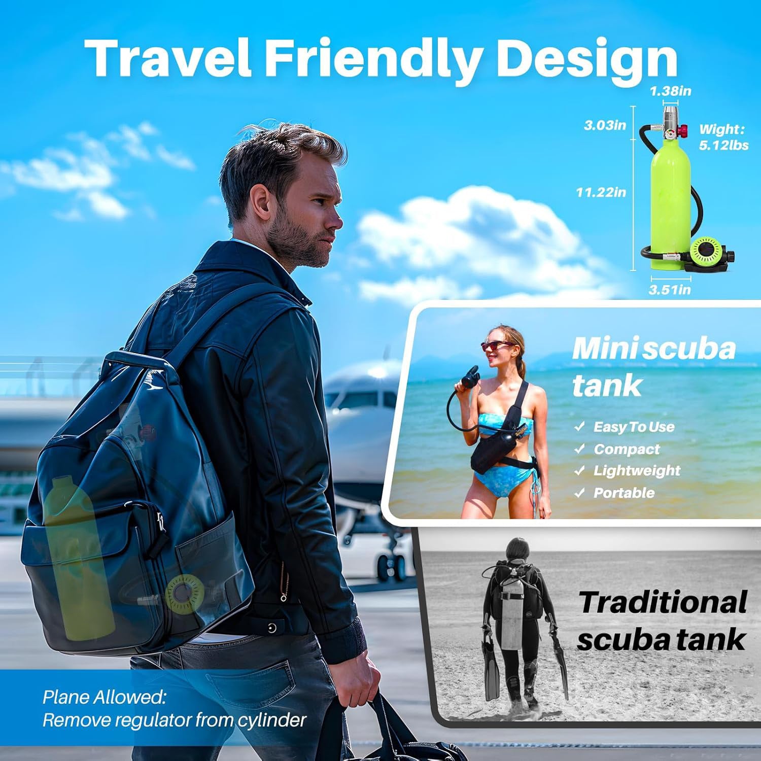 Hyper S400 1L Mini Scuba Tank - Hyper living