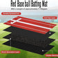 Red Baseball Batting Mat with Rubber Mound – 10×3ft Training Turf for Indoor & Outdoor Practice