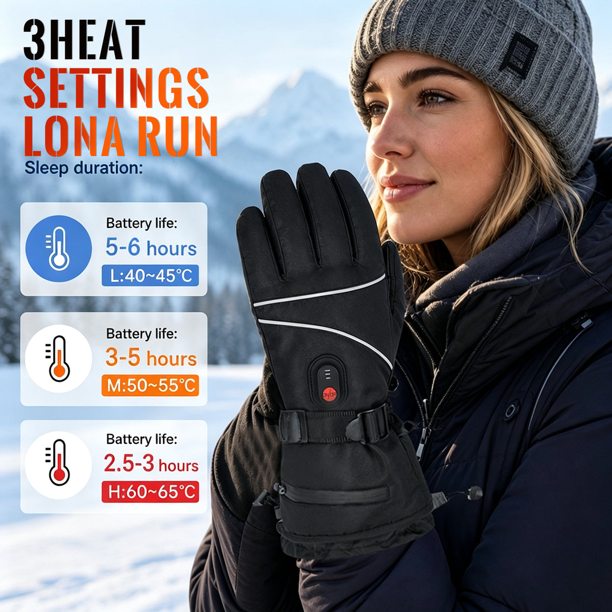 Heated Gloves – 7.4V Rechargeable, Waterproof, Touchscreen - Hyper living
