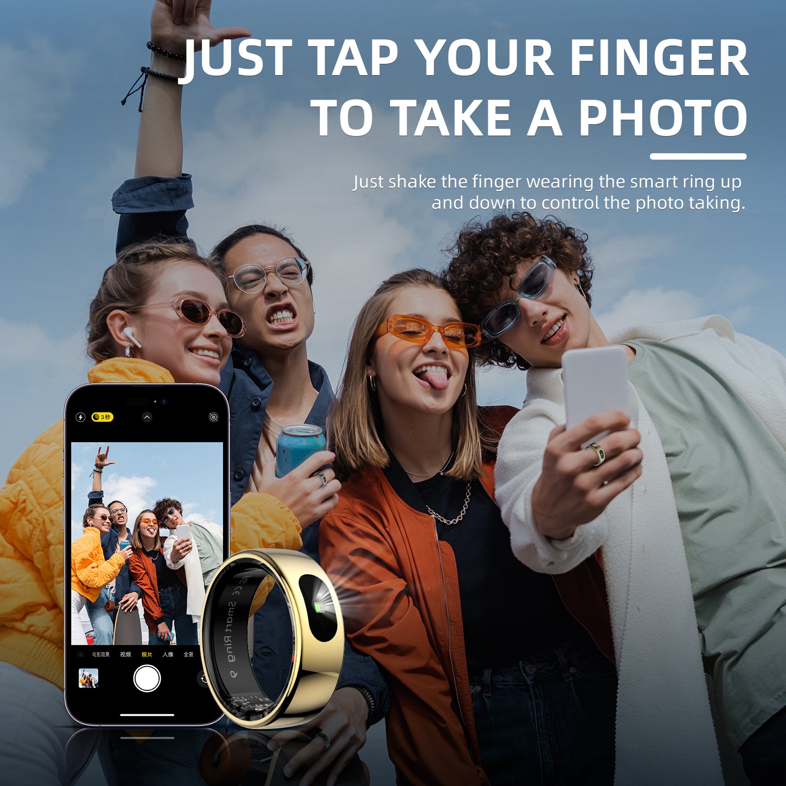 R08 Smart Ring – Touch & Gesture Control, Waterproof, Fast Charging - Hyper living