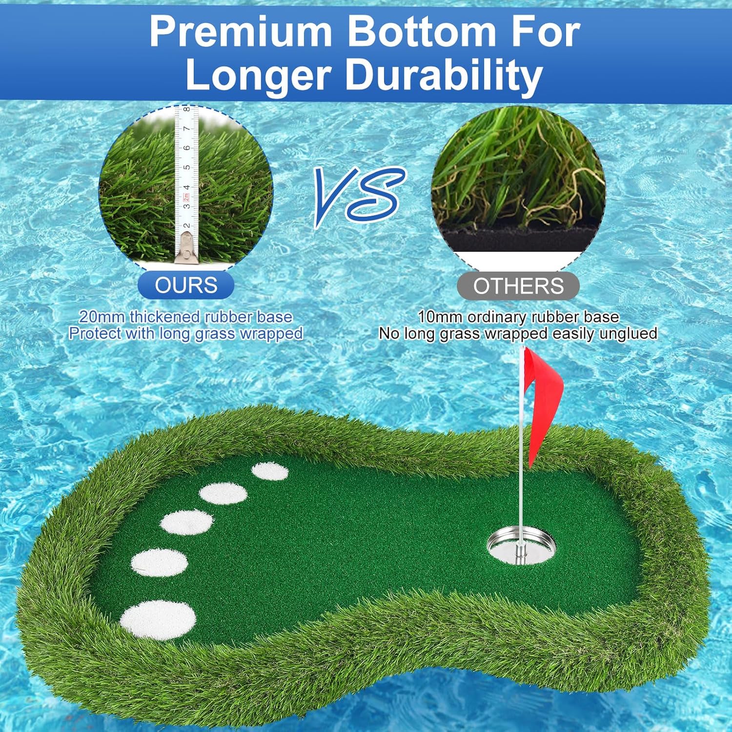 Floating Golf Chipping Green for Pool – Practice Anywhere on Water - Hyper living