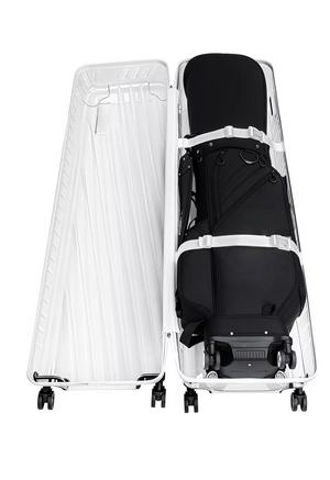 Transparent Hard Shell Golf Travel Case with Wheels – TSA Lock Airline Golf Bag Protector