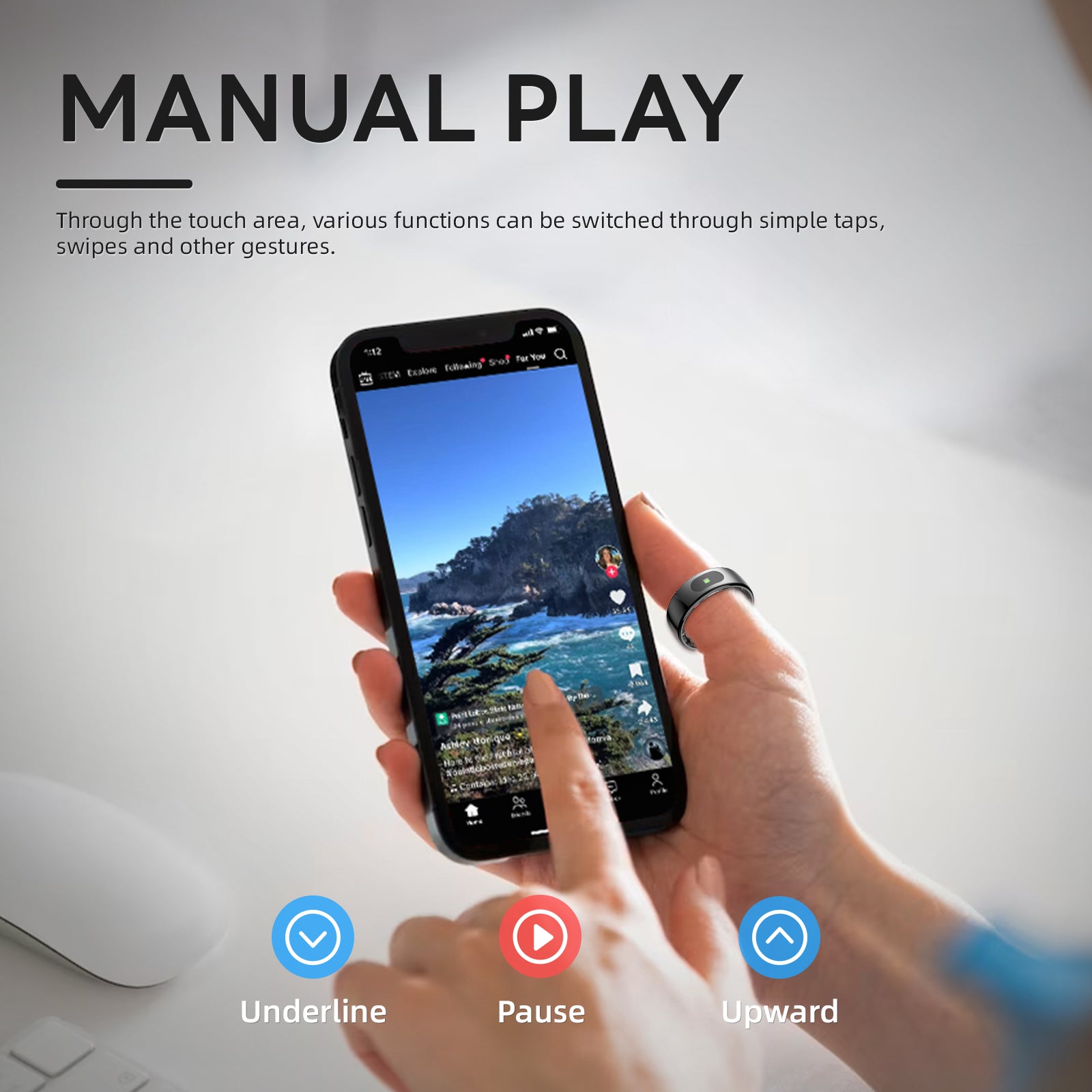 R08 Smart Ring – Touch & Gesture Control, Waterproof, Fast Charging - Hyper living