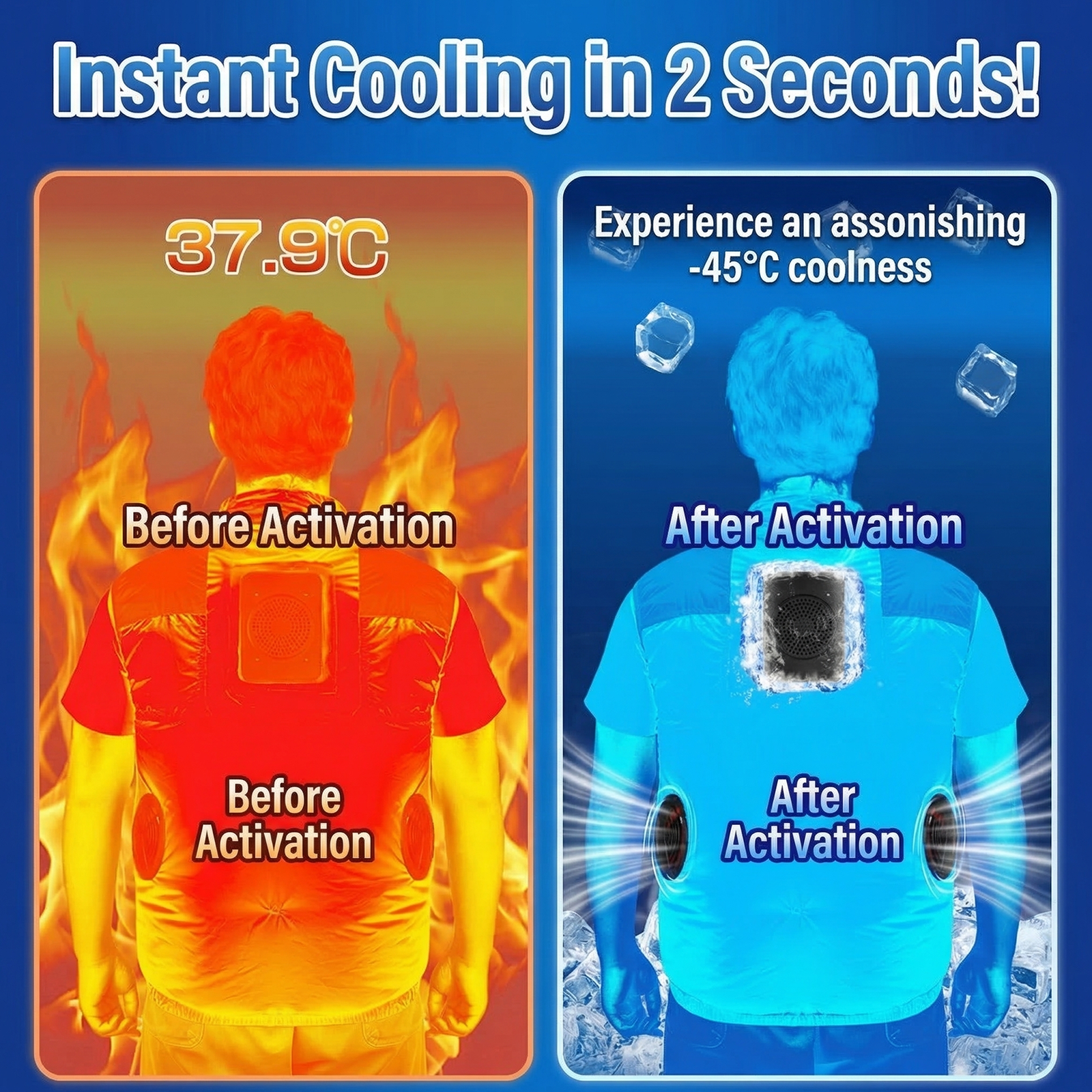 Triple-Fan Semiconductor Cooling Vest for Golf & Outdoor Sports - Hyper living