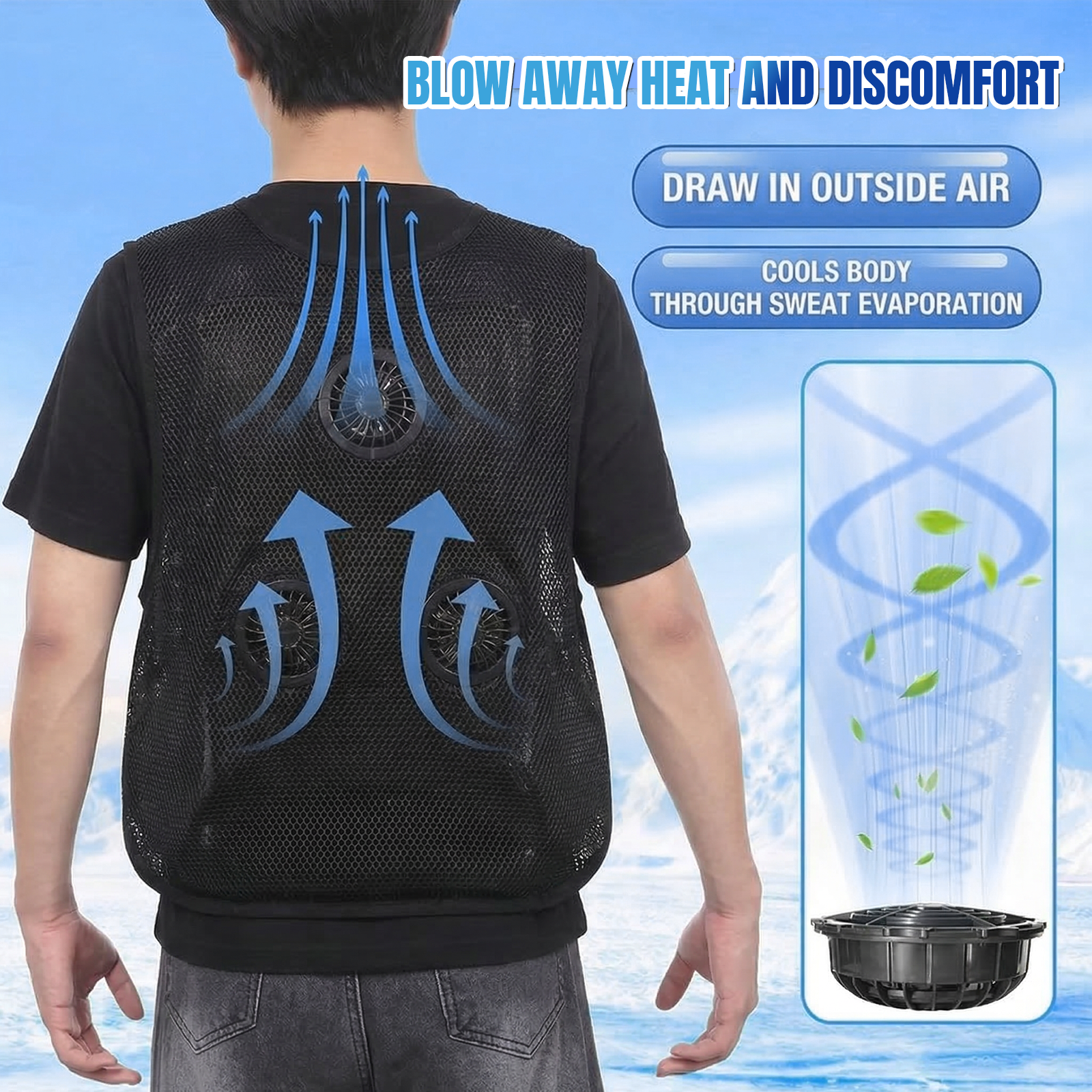 Triple-Fan Semiconductor Cooling Vest for Golf & Outdoor Sports - Hyper living