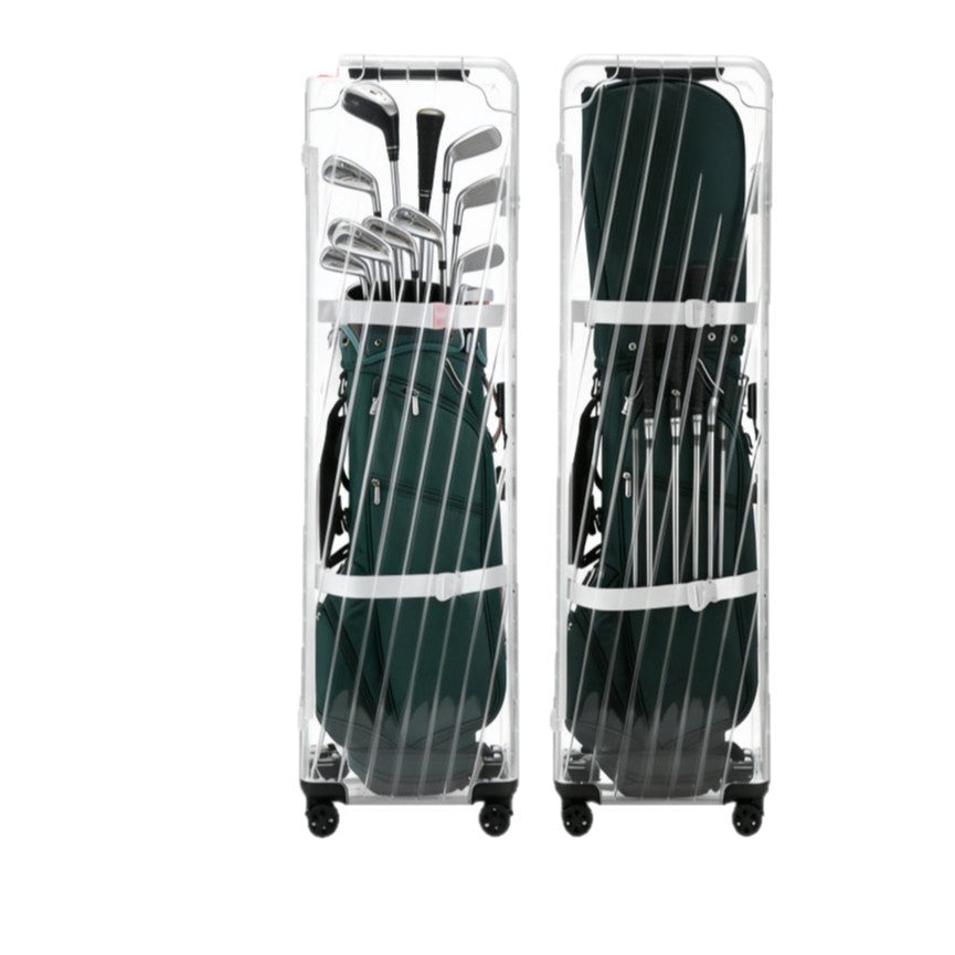 Transparent Hard Shell Golf Travel Case with Wheels – TSA Lock Airline Golf Bag Protector - Hyper living