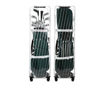 Transparent Hard Shell Golf Travel Case with Wheels – TSA Lock Airline Golf Bag Protector - Hyper living