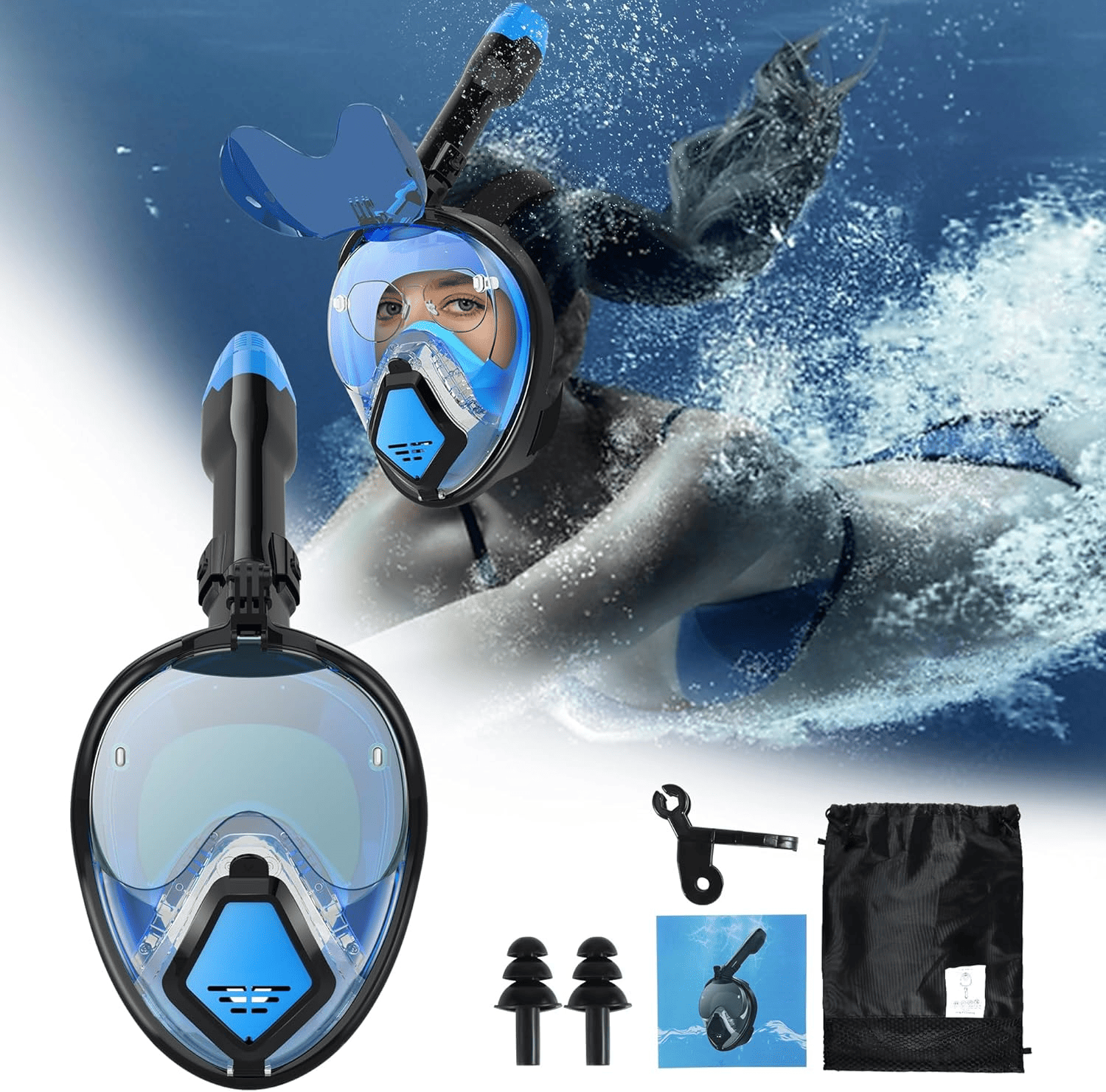 Hyper-M8038 Snorkel Full Face Mask - Hyper living
