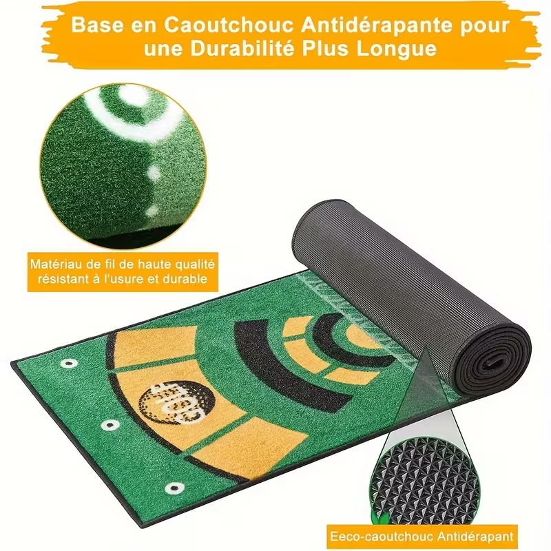 Portable Golf Putting Mat – Indoor & Outdoor Practice - Hyper living
