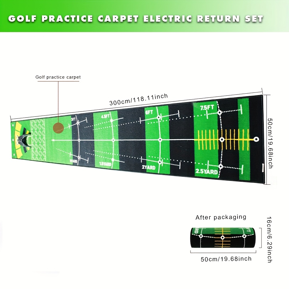 Portable Golf Putting Mat – Indoor & Outdoor Practice - Hyper living