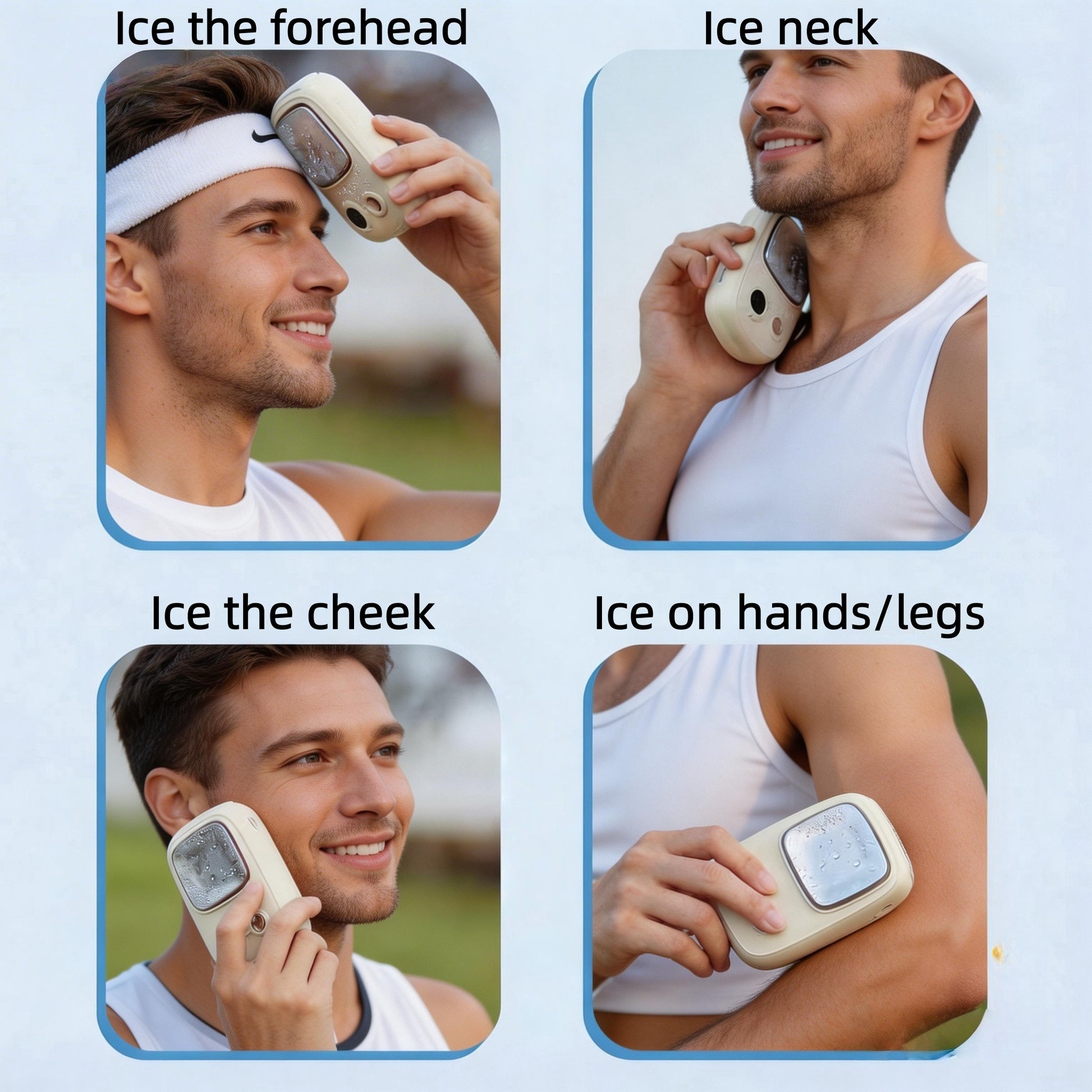 Portable Neck Cooling Fan with Ice Cooling | Hands-Free Fan for Golf & Outdoor Sports - Hyper living