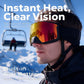 JIEPOLLY Heated Anti-Fog Ski Goggles, Built-in Side Battery for Snowboarding - Hyper living