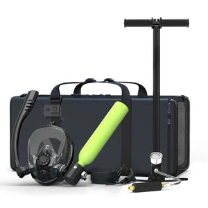 K2 Snorkel Mask Set with Mini Scuba Tank & Air Pump - Hyper living